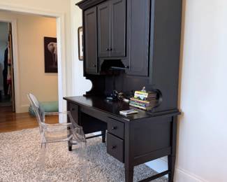 Philippe Starck for Kartell, original Louis ghost chair. Beautiful desk with lots of storage! Desk is 58" x 25" x 79" .