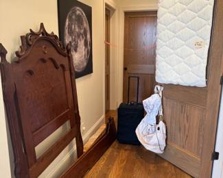 2 slipcovers for queen size headboards. Gorgeous handmade twin bed frame