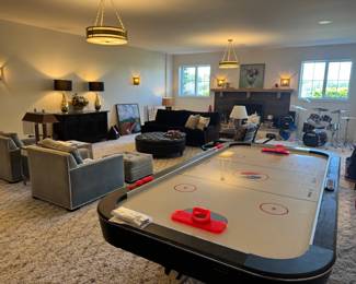 Large family room, air hockey table