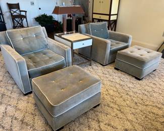 Patagonia boxy chairs with ottomans. They are definitely in a used and worn condition- but can't beat Patagonia bones/frame and quality!