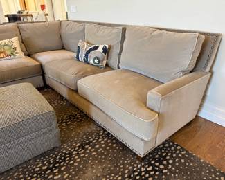 12'7" x 10' sectional made by Norwalk Furniture , partial down-filled, purchased from These Four Walls in Monticello. See following pictures for measurements