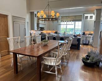 We will be selling the 10' x 3'4" x 31" table separately from the 6 Windsor chairs by Hooker Furniture.