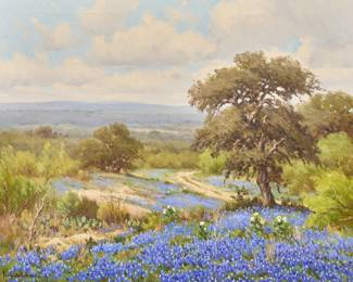 Porfirio Salinas, Bluebonnet Landscape - LOT 12