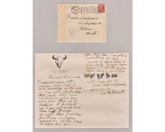 Charles Russell, Handwritten Letter from 1910 - LOT 194