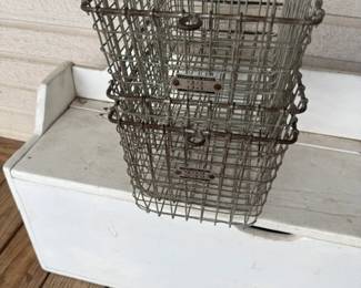 Shiner Texas vintae  Locker baskets
