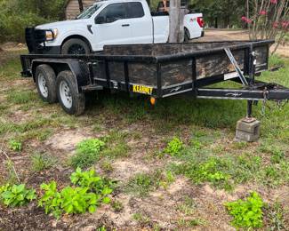 14 foot double axle bumper pull trailer