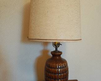 Vintage Brown Ceramic Table Lamp