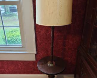 Mid-Century Modern Floor Lamp/Round Side Table