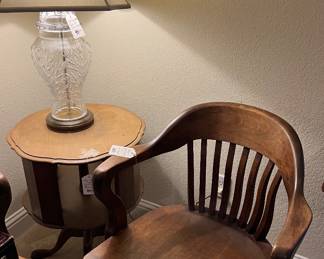 Antique Oak Arm Chair (2)