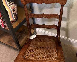 Antique Oak Rocker w/Cane Seat