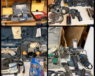 Power tools and lots of them mostly Bosch