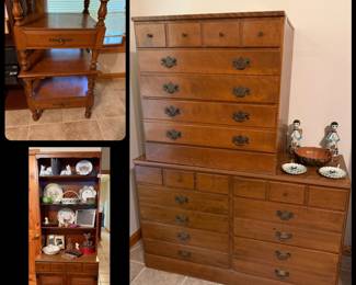A few of the beautiful Ethan Allen maple pieces. There are 3 of the bookshelf hutches!!