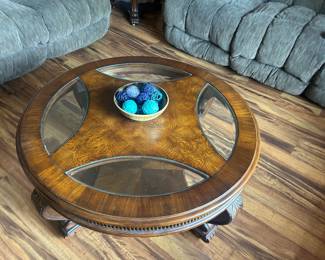 Glass top coffee table 