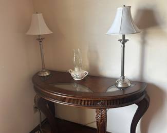 Glass top sofa/entry table