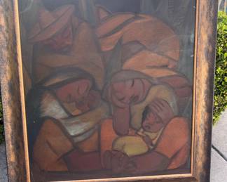 Original oil on board 1937 LEO POLITI