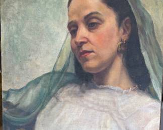 EDWARD PENFIELD  original oil on canvas - 19th century