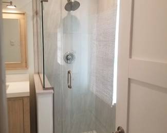 Glass shower enclosure