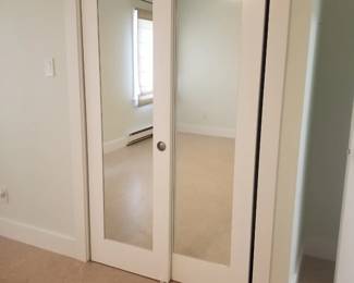 Mirrored closet doors