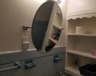 Bathroom mirror; lights