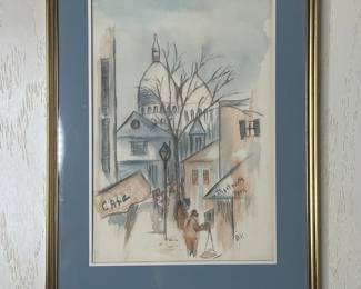 Montmartre Paris Watercolor Sketch
