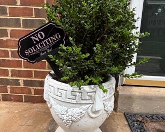 Cast Stone Greek Key Urn Planter