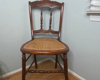 Victorian Spindle Back Cane Seat Side Chair