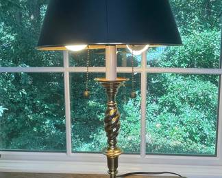 Brass Barley Twist Candlestick Table Lamp