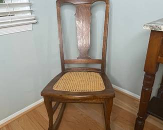 Vintage Cane Seat Rocking Chair