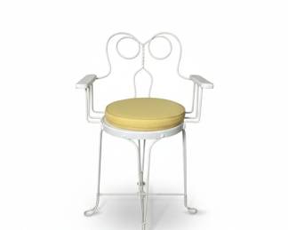 Vintage Wrought Iron Vanity Chair