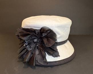 Vintage Cloche Hat with Floral Accent