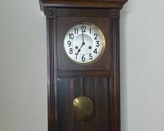 Vintage Wood Regulator Wall Clock
