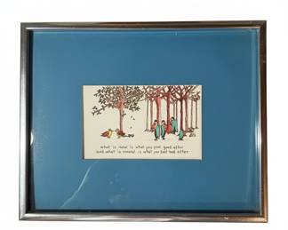 Alex Gatti "Moral" Framed Illustration