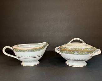 Noritake Thurston Creamer and Sugar Bowl