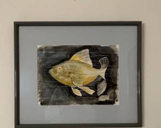 J. Gleaton Watercolor Fish Painting