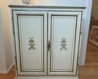 French Provincial Painted Two-Door Cabinet