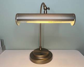 Vintage Brass Banker's Desk Lamp