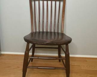 Vintage Windsor Spindle-Back Dining Chair with Claw Feet