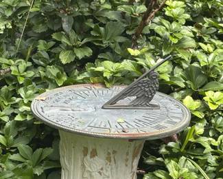Cast Iron Bird Sundial