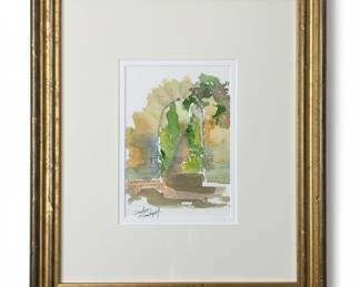 Barbara V Watercolor Garden Study