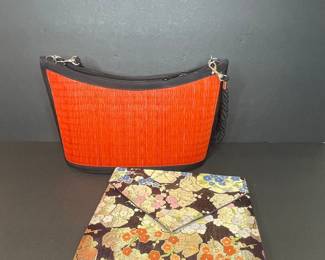 Diane Love Floral Clutch and Baskets of Cambodia Woven Handbag
