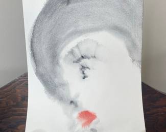 Minimalist Ink and Watercolor Portrait Study
