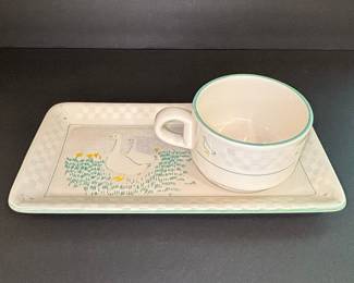 Pfaltzgraff Village Goose Snack Set