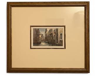 Venetian Canal Watercolor Painting