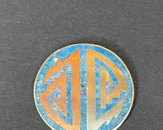 Taxco Sterling Silver and Inlay Brooch