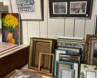 Assorted Decorative Picture Frames and Art Prints