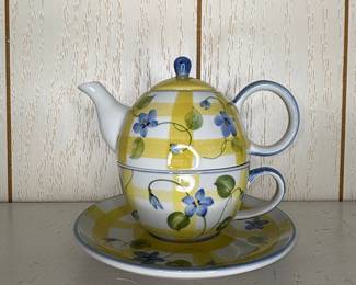 Fitz and Floyd "Violet Meadows" Tea for One
