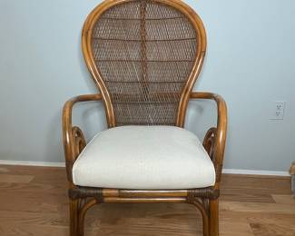 Vintage Ficks Reed Style Rattan Armchair