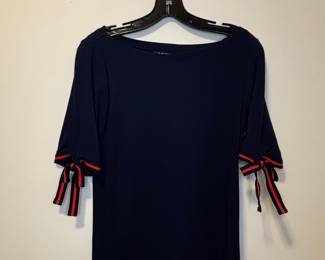 Lauren Ralph Lauren Nautical Tie-Sleeve Top