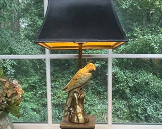 Vintage Parrot Figural Table Lamp