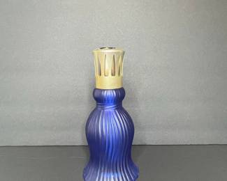 Lampe Berger Style Cobalt Blue Ribbed Glass Fragrance Lamp